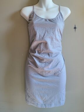 La Senza Shimmer Silver Metallic Slip Dress / Nightie - Size XL